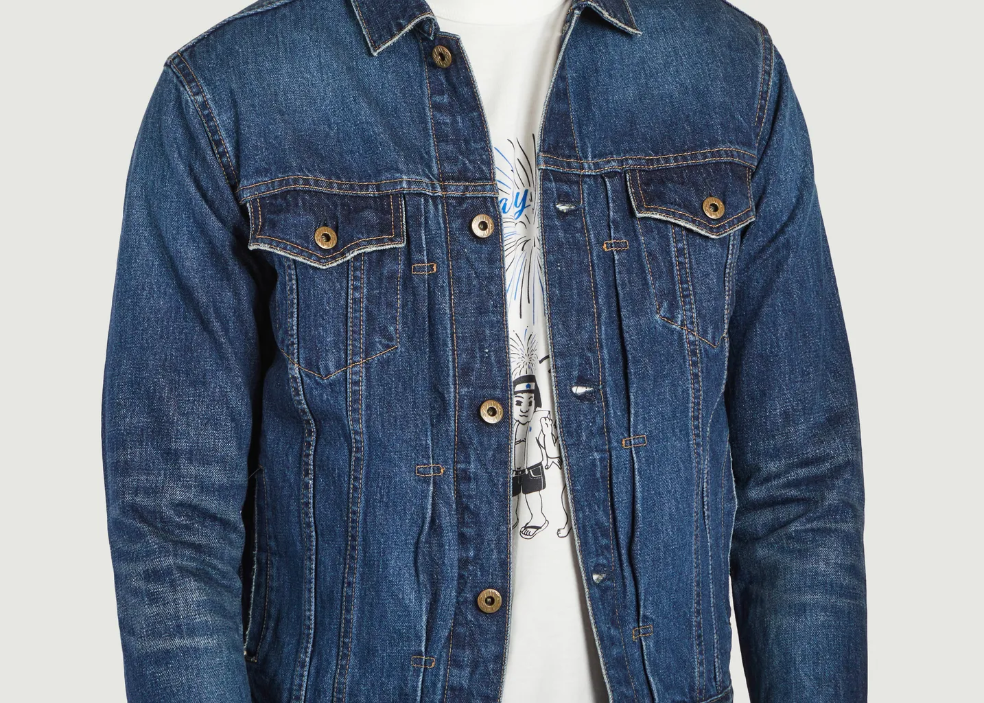 Veste en jean coupe droite Japan Blue Jeans