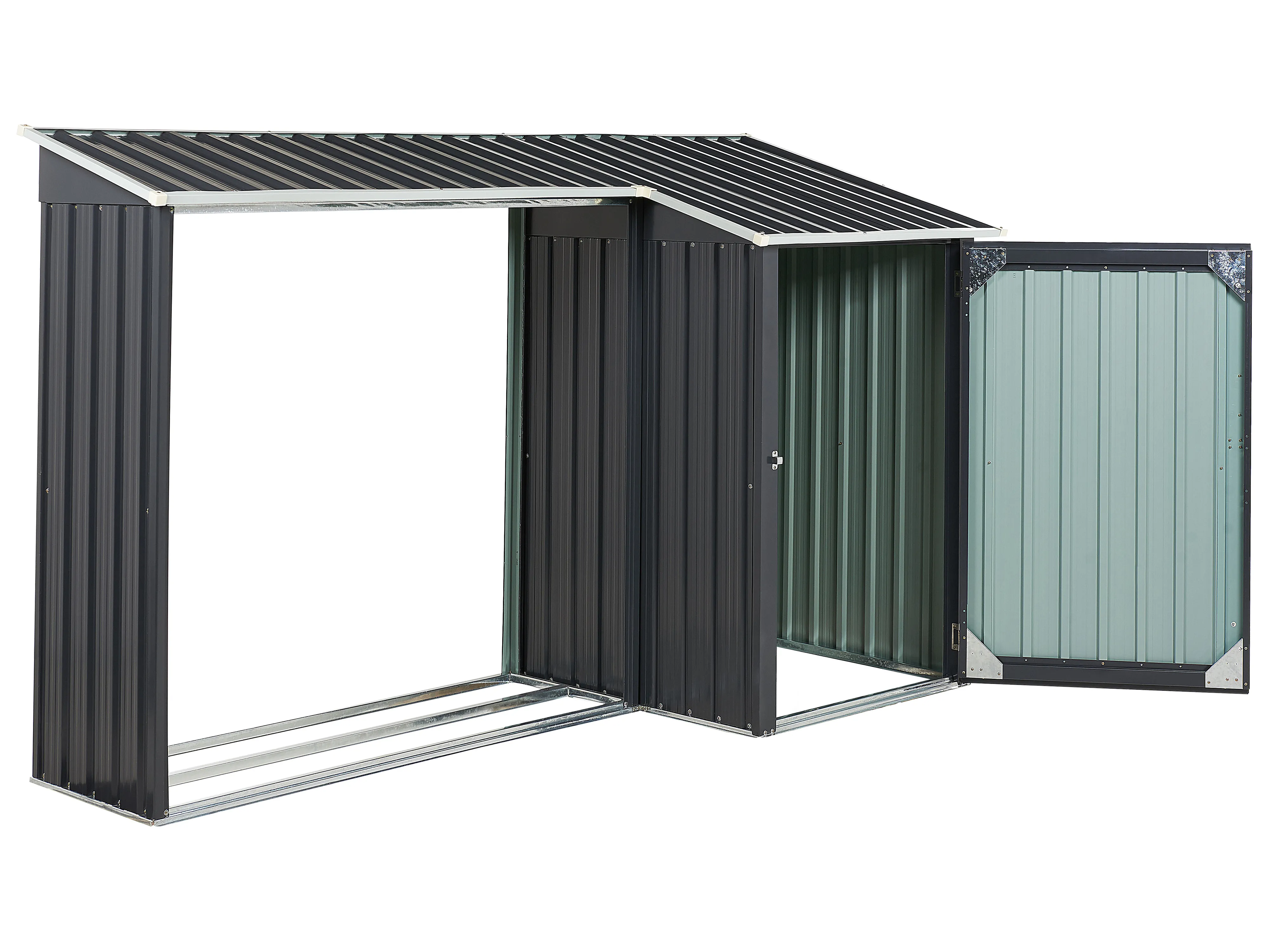 Gereedschapsschuur AOSTA 270 cm 105 cm Zwart