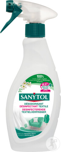 Sanytol Désodorisant Désinfectant Textiles Linges Propre Flacon Spray 500ml