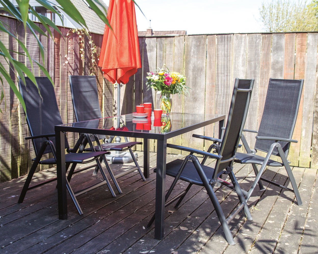 Lesli Living Prego - Tuinstoel - Zwart - 6x67x45 cm