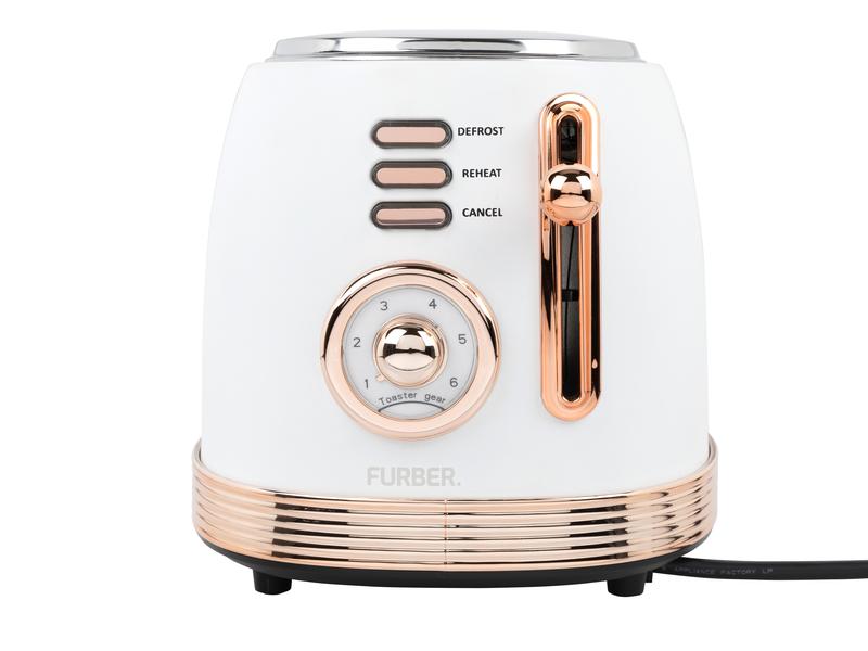FURBER Toaster Monroe Rosegold Gleichzeitiges Rösten von 2 Toastscheiben