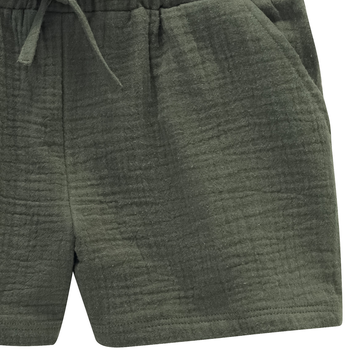 Jonas Nielsen Mädchen Musselin-Shorts aus Bio-Baumwolle dunkelgrün