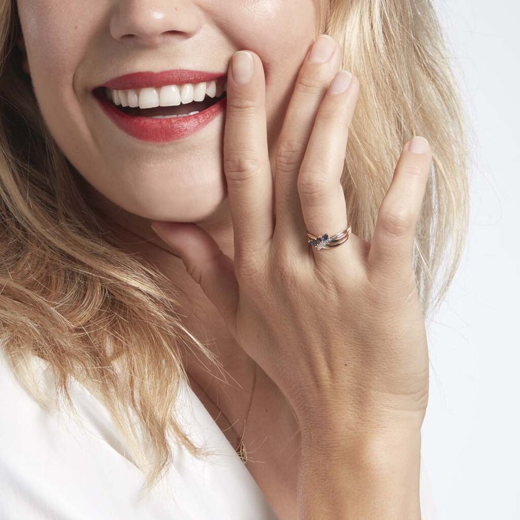 Bague Or Jaune Canut Saphir