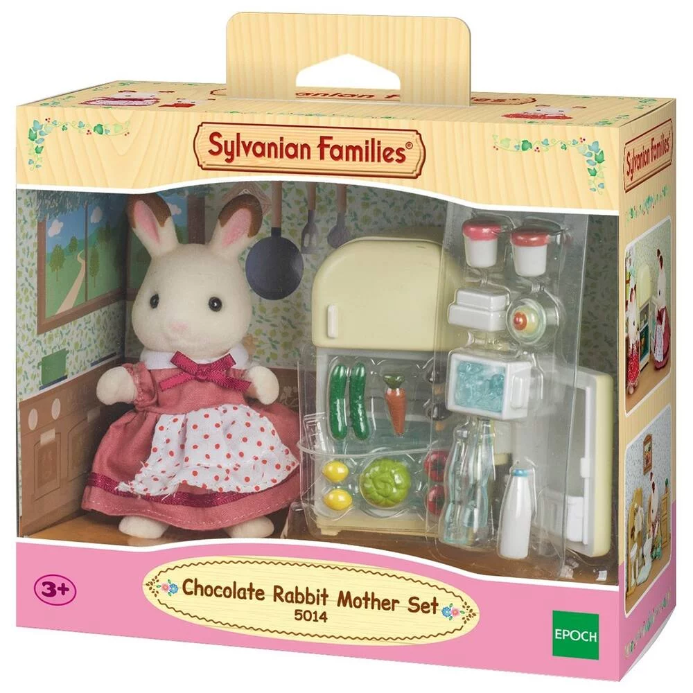 MAMAN LAPIN CHOCOLAT ET REFRIGERATEUR - SYLVANIAN FAMILLES