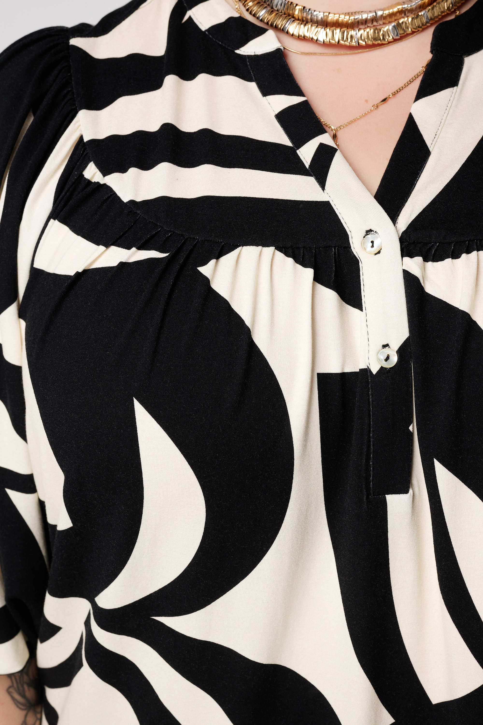 Jersey top met print Multi Neutraal