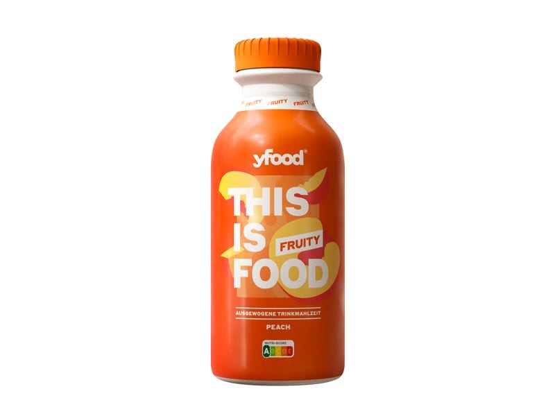 YFOOD Trinkmahlzeit Fruity Peach 6 x 500 ml Gesunde Mahlzeit zum Trinken