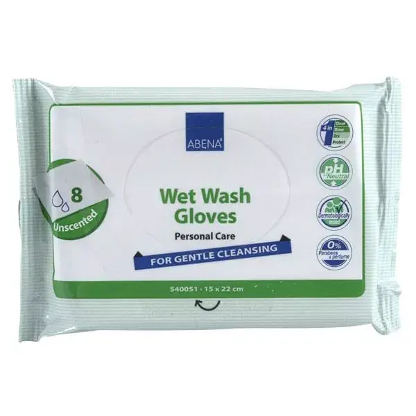 Abena Frantex Gants de Toilette Imprégnés 15 x 22cm 8 unités