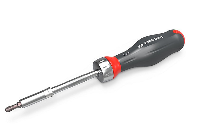 Tournevis porte-embouts à cliquet Facom Protwist + 15 embouts