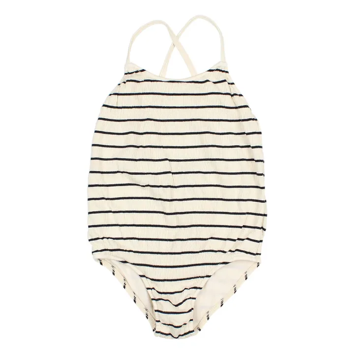Búho Maillot 1 Pièce Seersucker | Ecru
