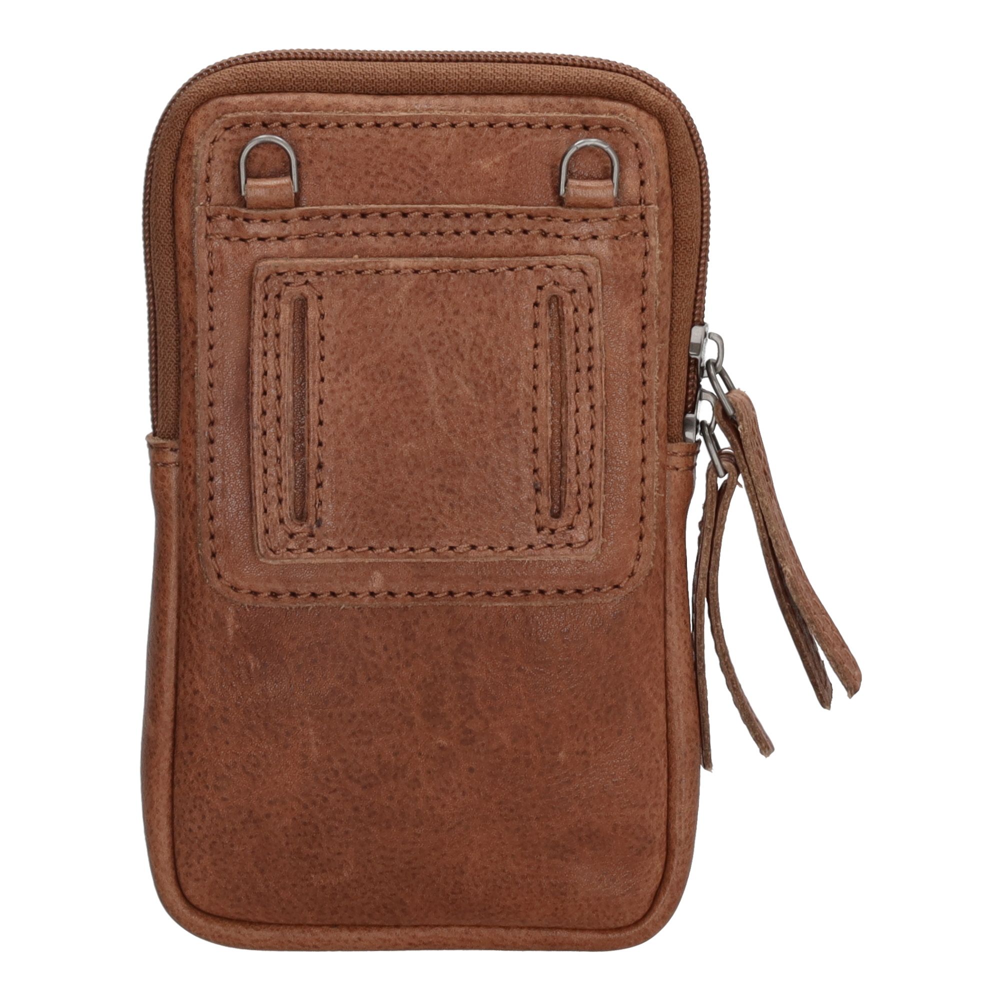 Hide & Stitches Paint Rock Telefoontasje Cognac