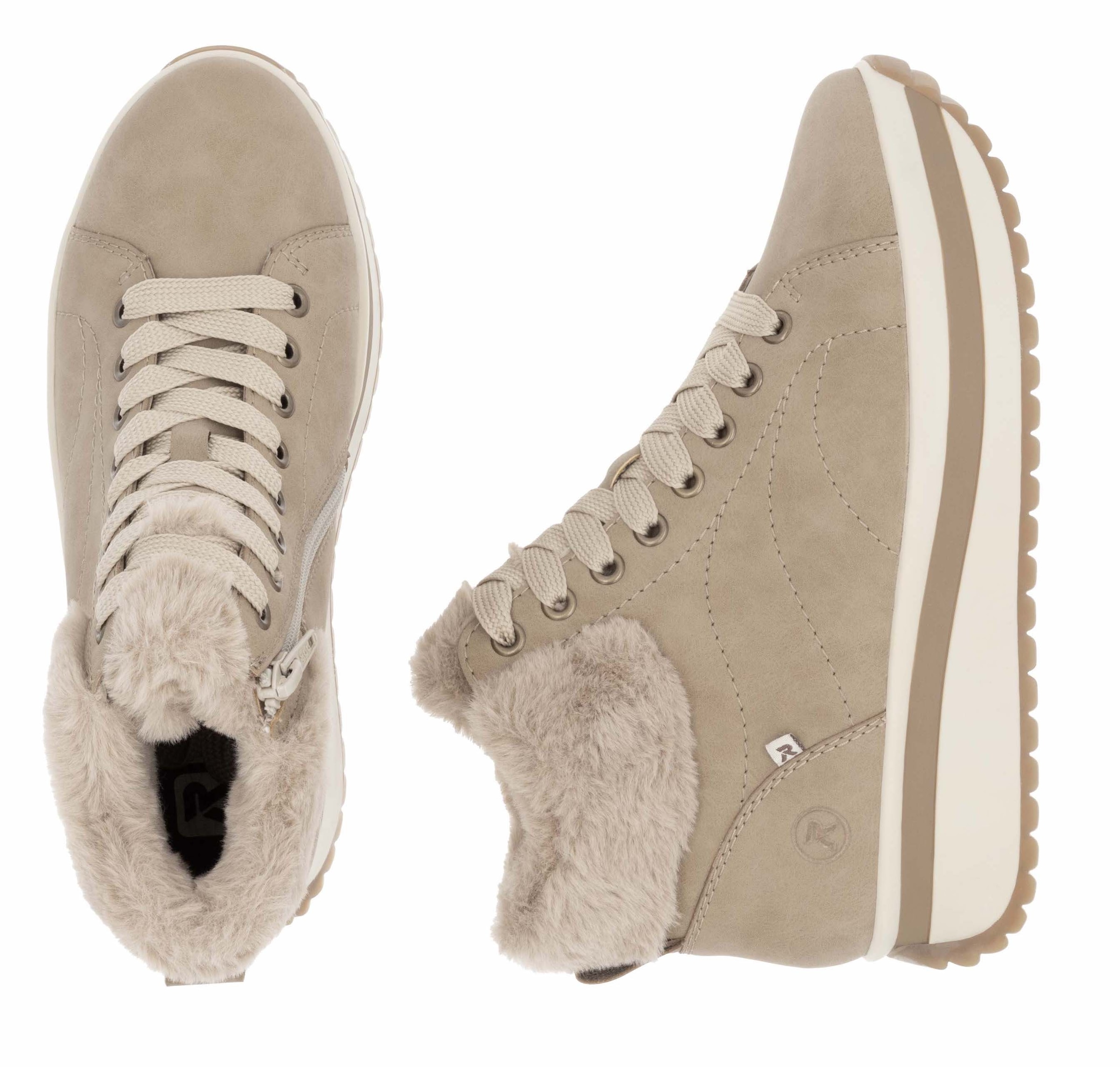 Rieker EVOLUTION Winterboots  Keilsneaker, Plateauboots mit Fellimitatkragen