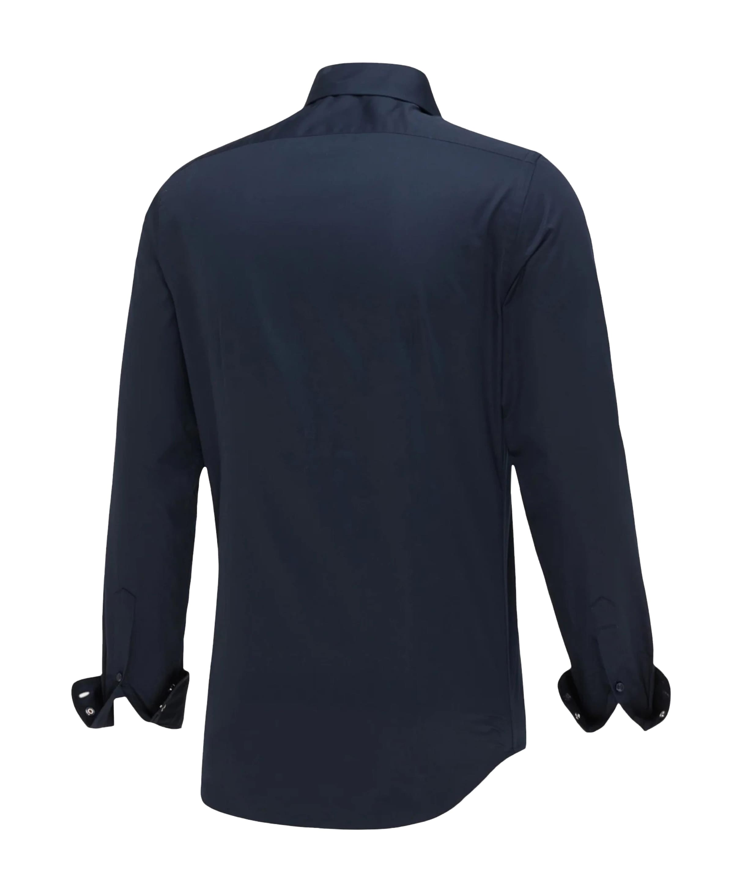 Blue industry Heren overhemd lange mouw blauw