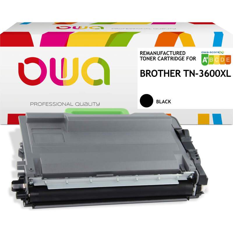 Toner remanufacturé OWA - haute capacité - Noir - pour BROTHER TN-3600XL