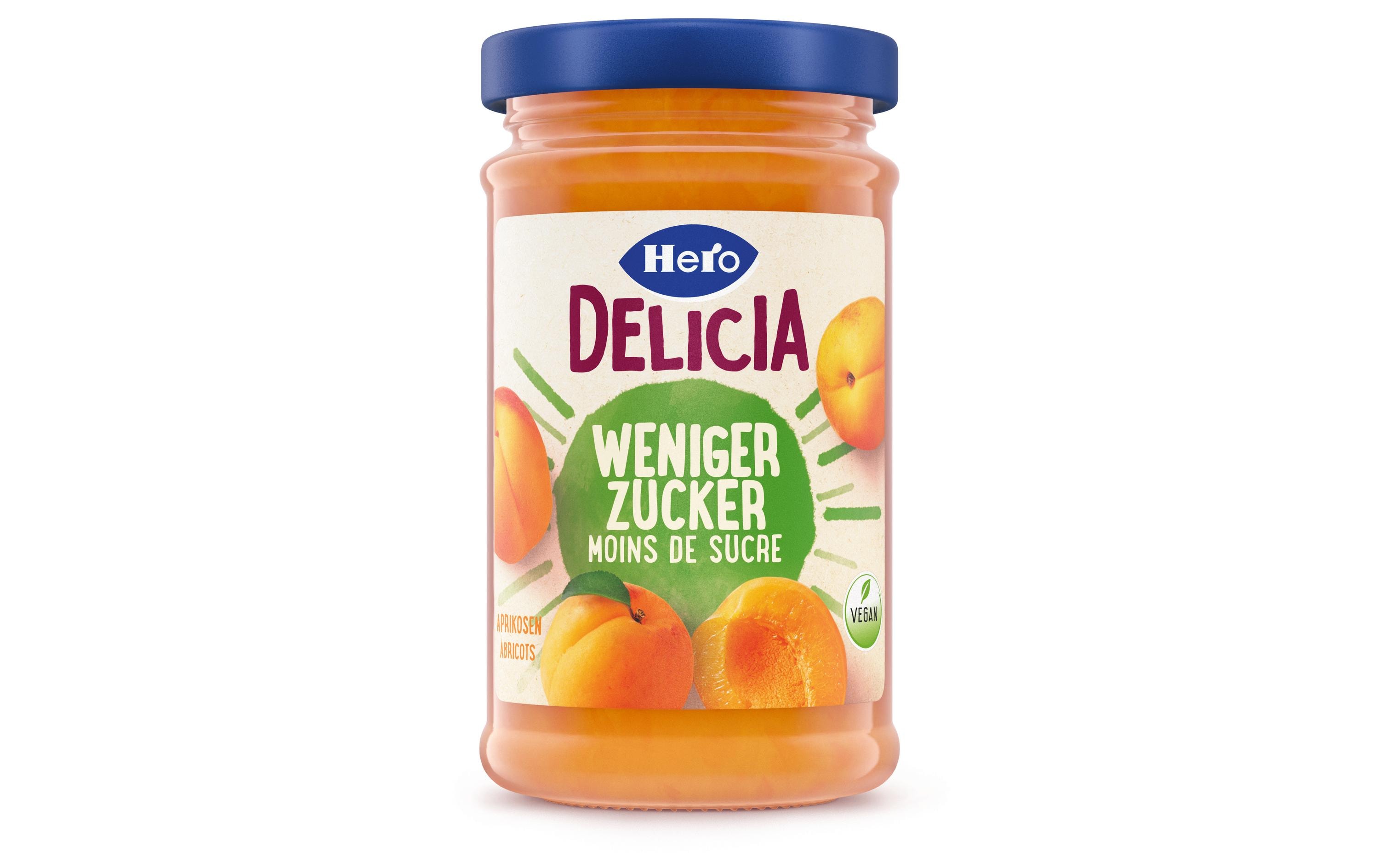 Aprikosenkonfitüre Weniger Zucker 220 gSchweizer Marmelade aus Aprikosen mit geringem Zuckergehalt