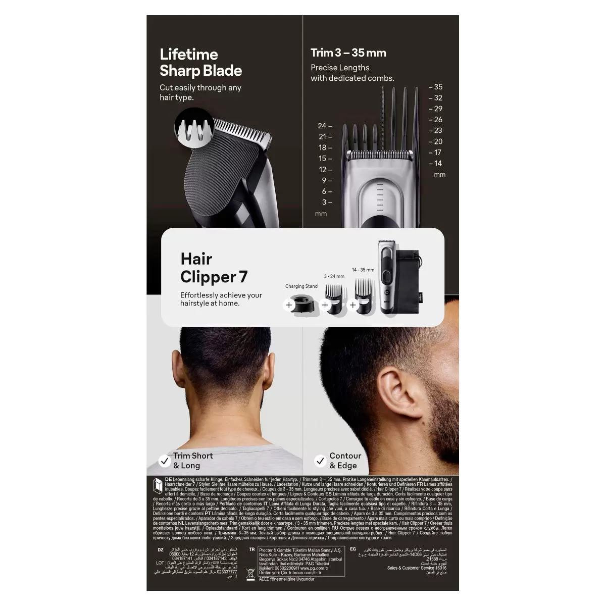 Haarentfernungsgerät für Braun HairClipper HC7390