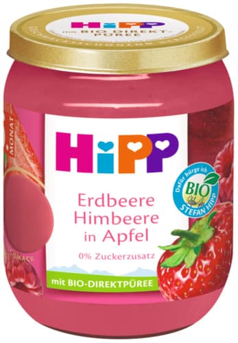 Hipp BIO Erdbeere Himbeere in Apfel ab 5. Monat