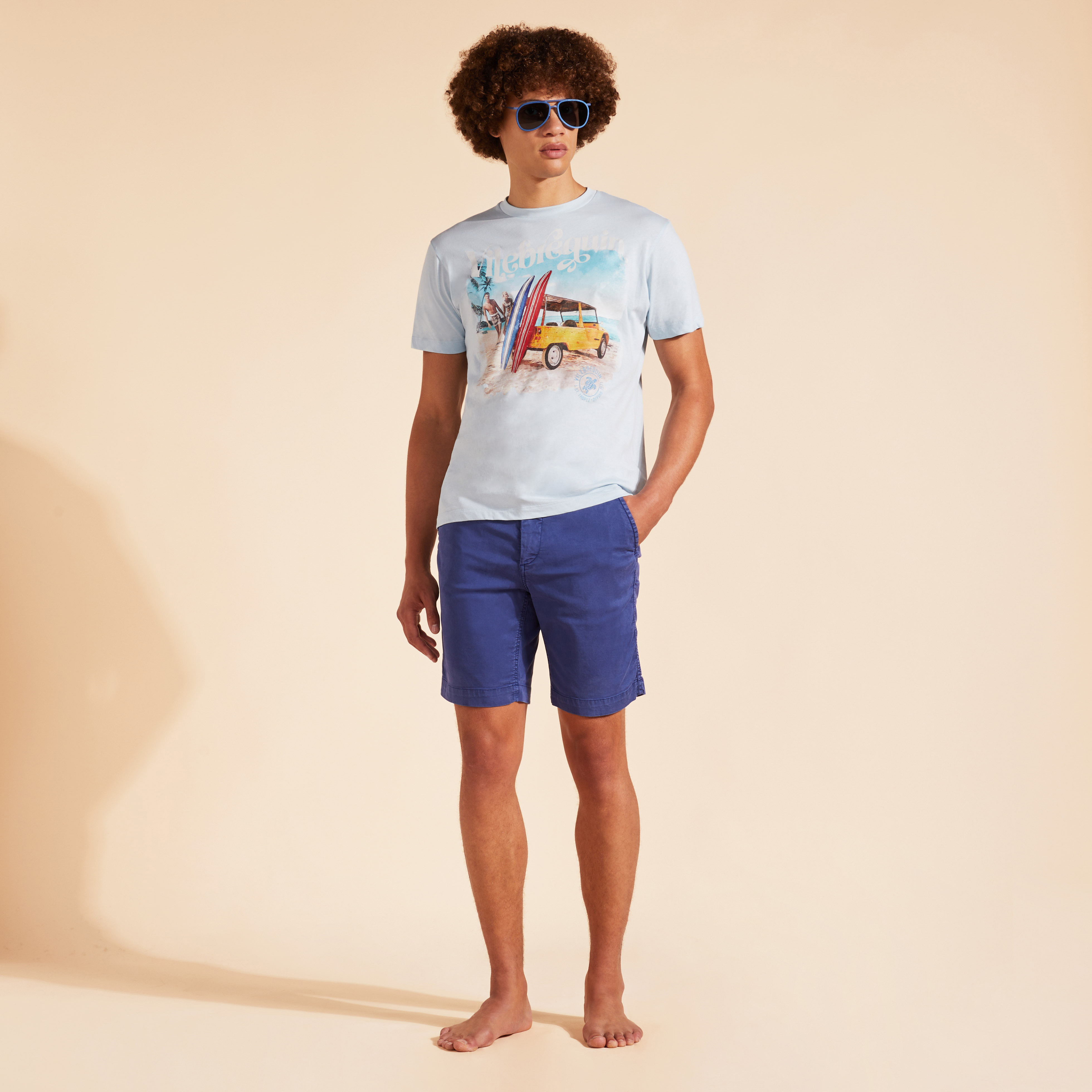 T-Shirt en Coton Homme Surf and Mini Moke