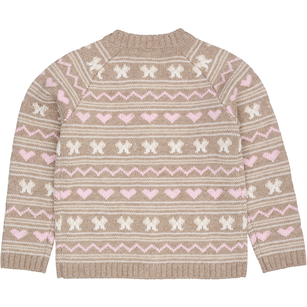 Køb COPENHAGEN COLORS Sand Comb. Cashmere Pattern Cardigan