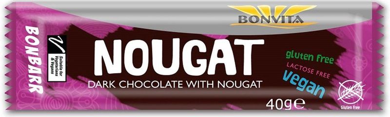 Bonvita - Choco Nougat Puur - Chocolade Reep - 40 Gram - Vegan
