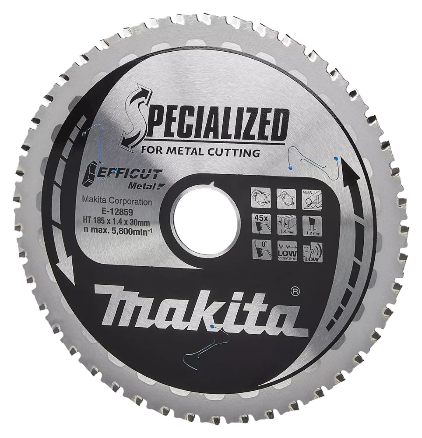 Makita E-12859 Efficut Cirkelzaagblad Staal - 185x30x1,4mm 45T