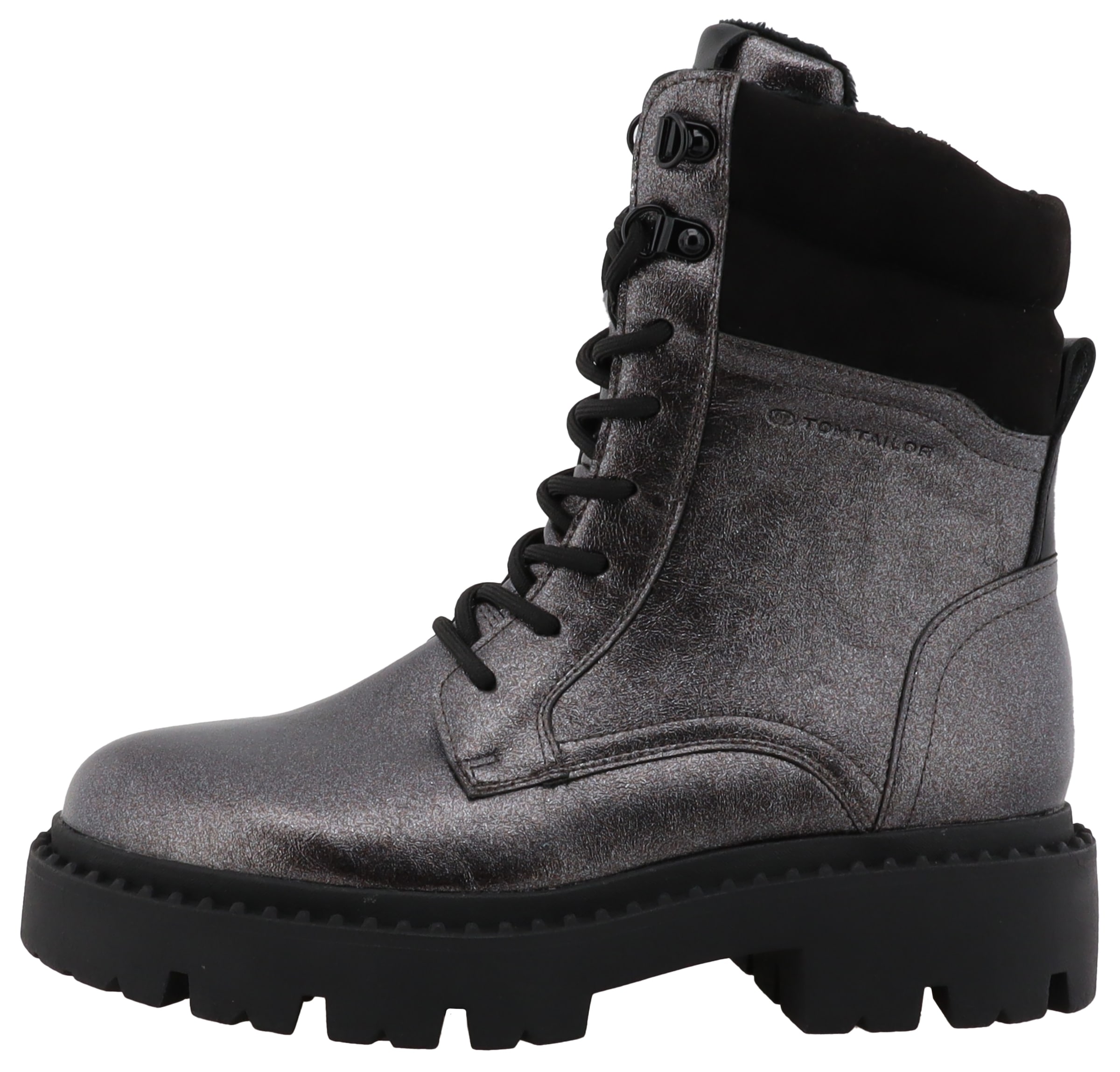 TOM TAILOR Winterboots  , Blockabstz, Schnürboots, Winterstiefelette mit Reissverschluss