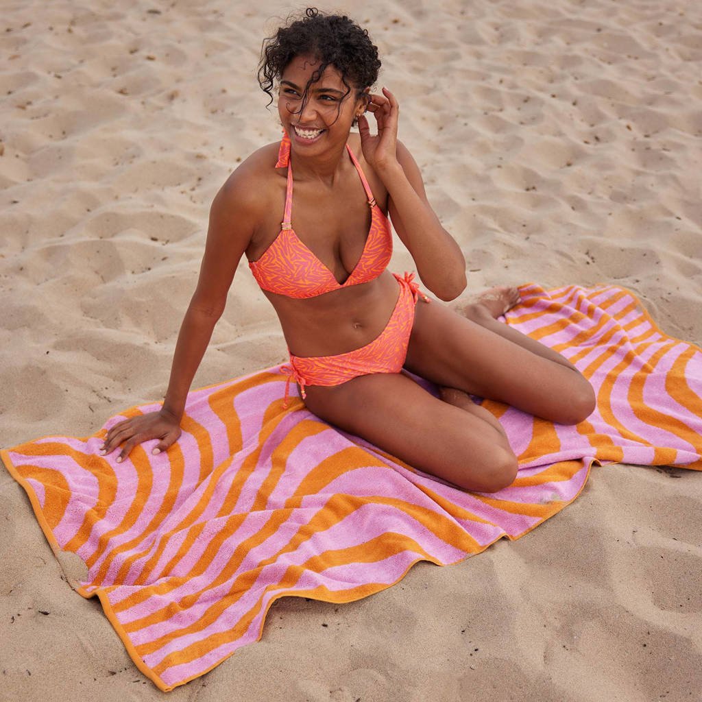 Perfecte strandhanddoek!strandlaken Swirl (roze) (180x100 cm)