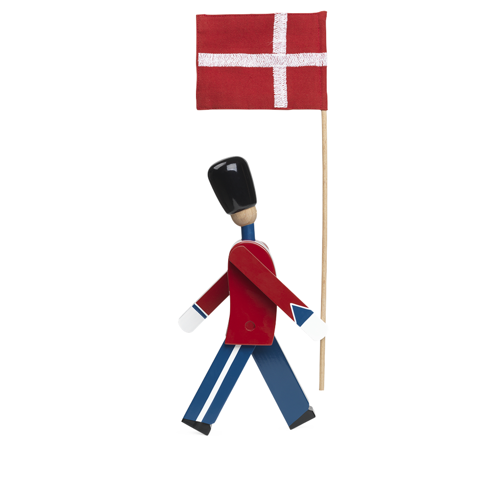 ​Kay Bojesen - Fanebærer med stofflag, 22 cm