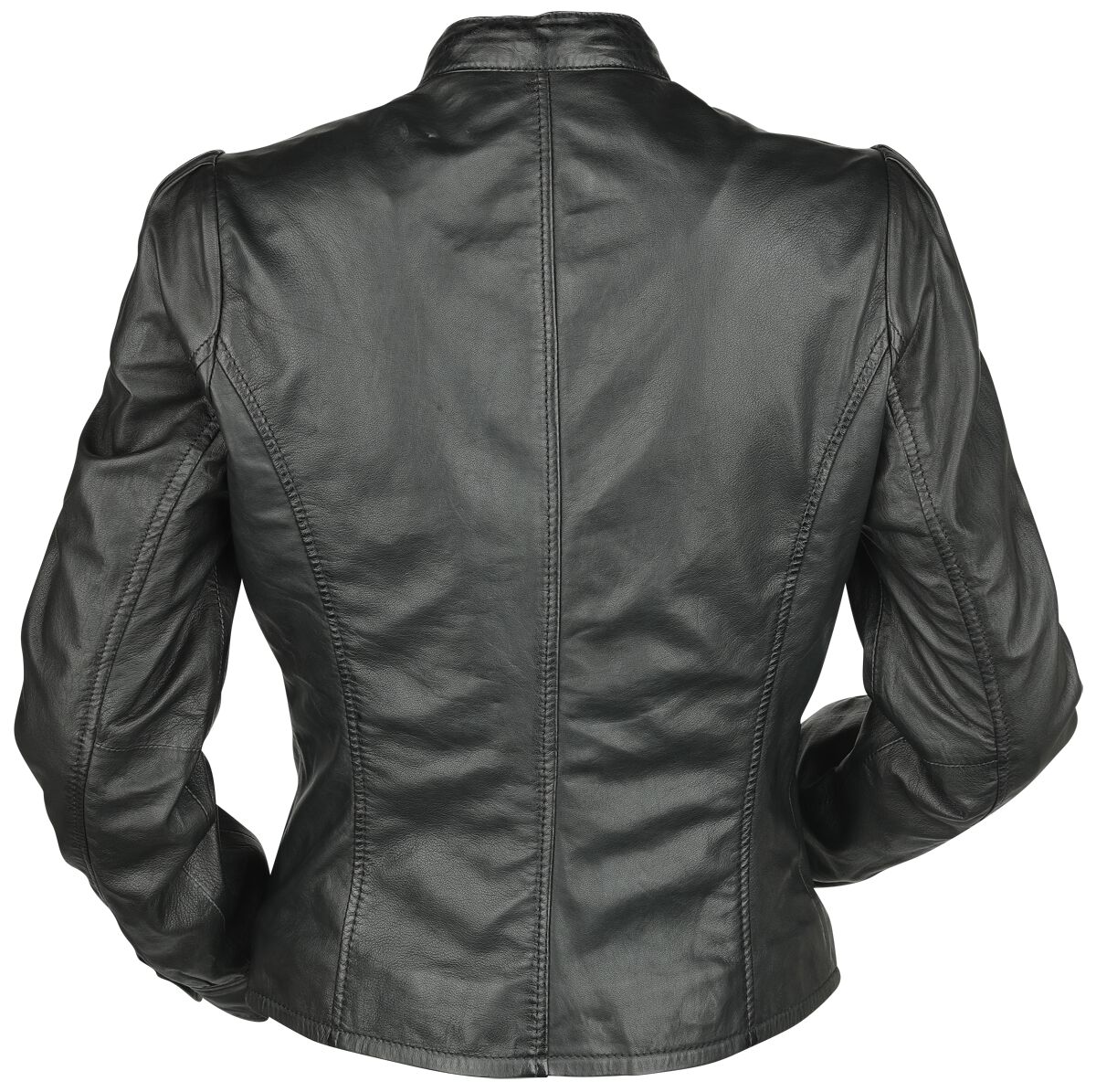 Puff Sleeve Leather Jacket | Black Premium by EMP Veste en cuir