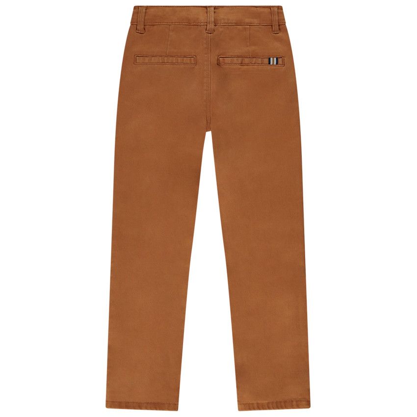 Pantalon chino droit uni pour garçon - Marron