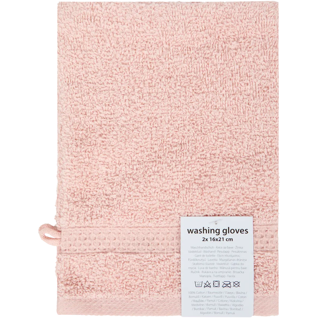 Capetown washandjes Roze 16 x 21 cm | 2 stuks