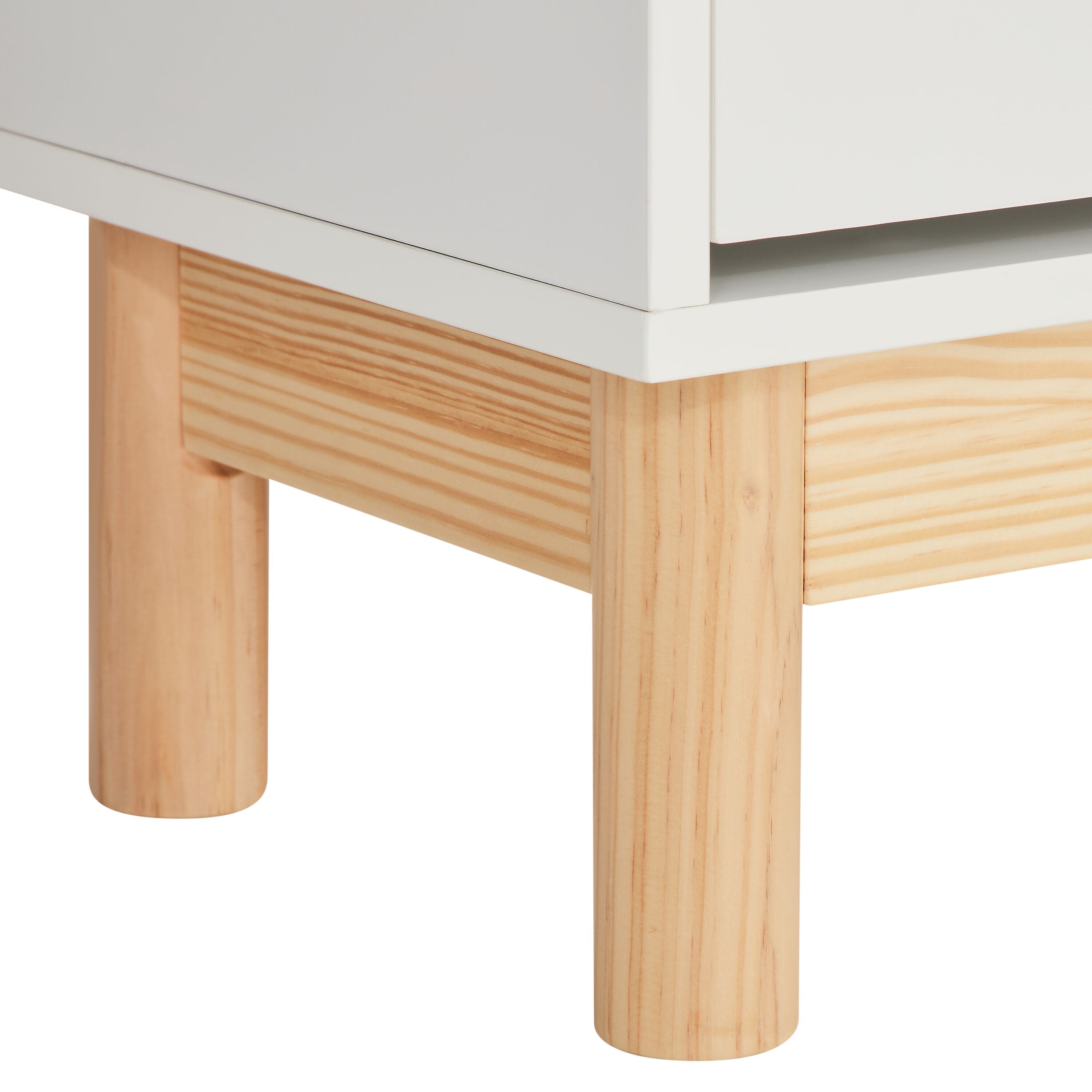 MARLIN Schuhkippe - Weiss / B: 80.0 cm x T: 30.0 cm x H: 130.0 cm