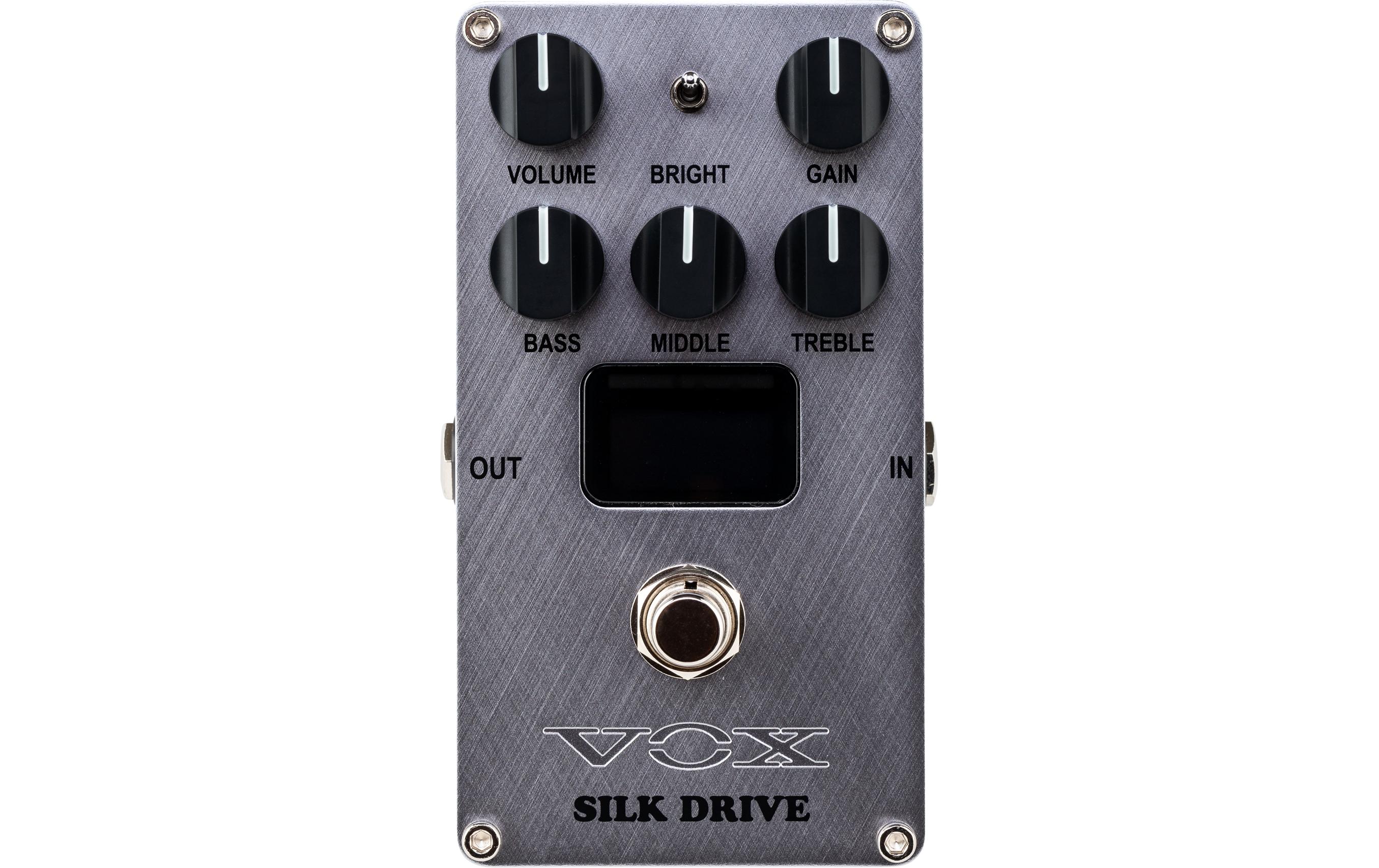 Pedal Silk Drive<br>Nachahmung von Klangeigenschaften eines legendären Boutique-Verstärkers