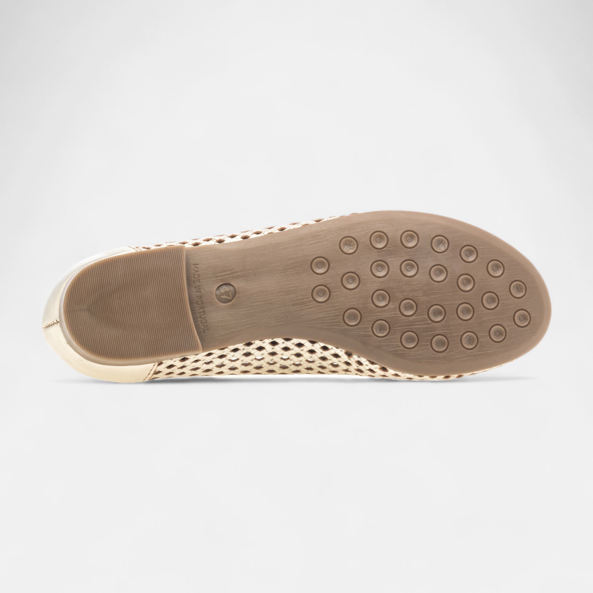 Ballerines Femme en cuir or