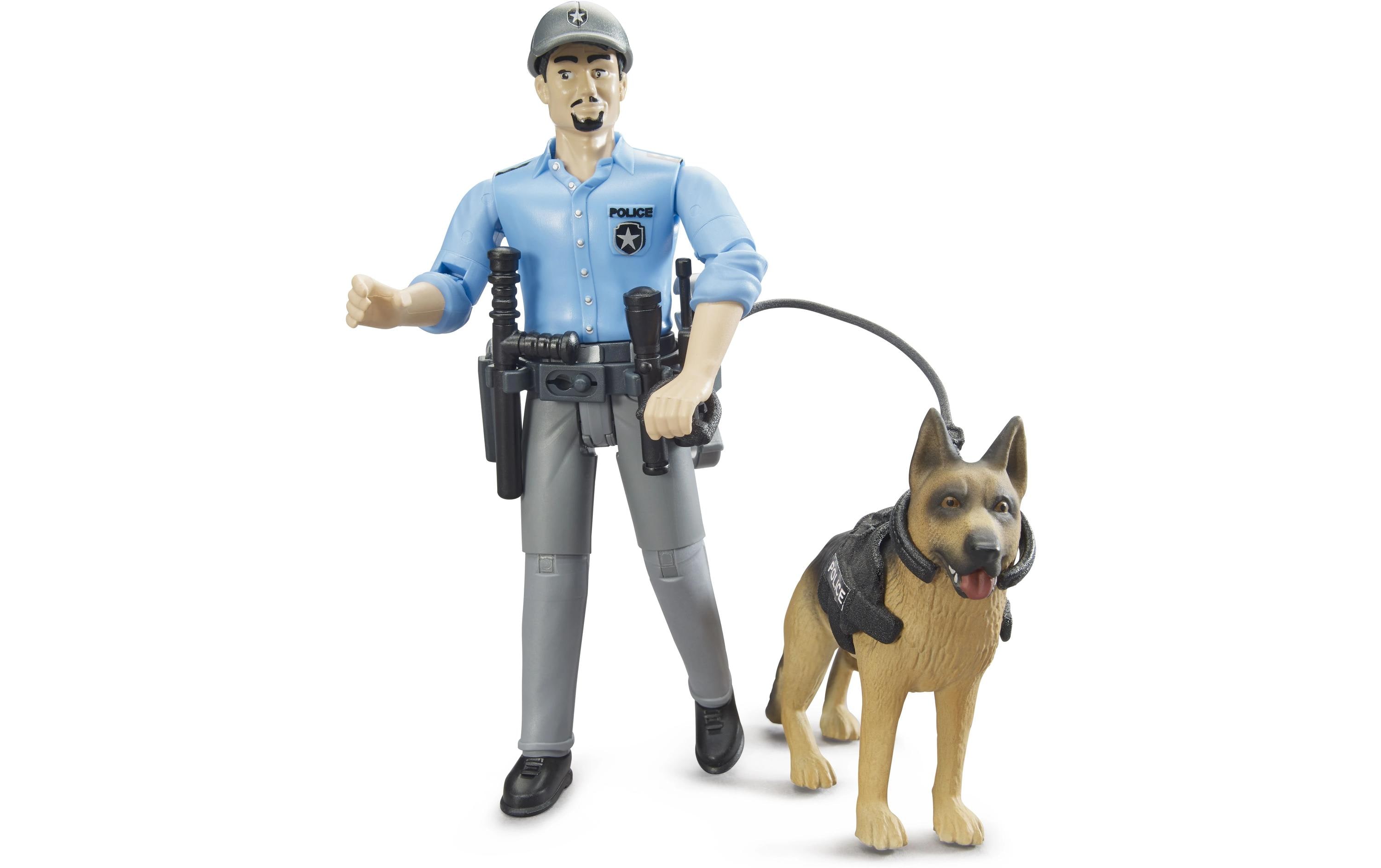 Spielzeugfigur Polizist mit HundSpielzeugfigur