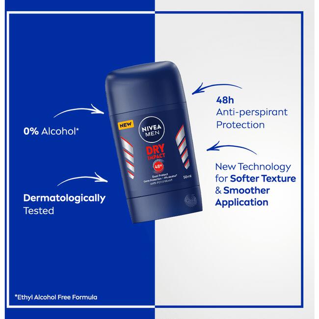 NIVEA MEN Dry Impact Anti-Transpirant Deodorant 50 ML