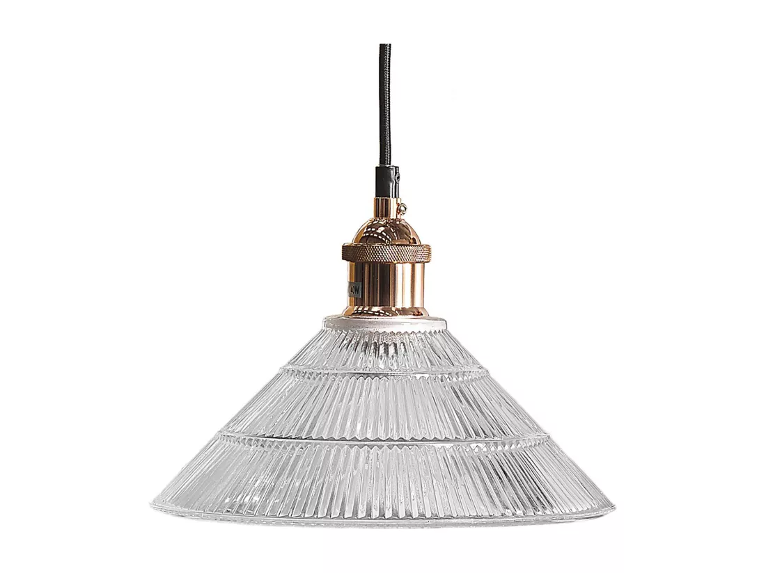 Lampe suspension CURONE Verre Cuivré