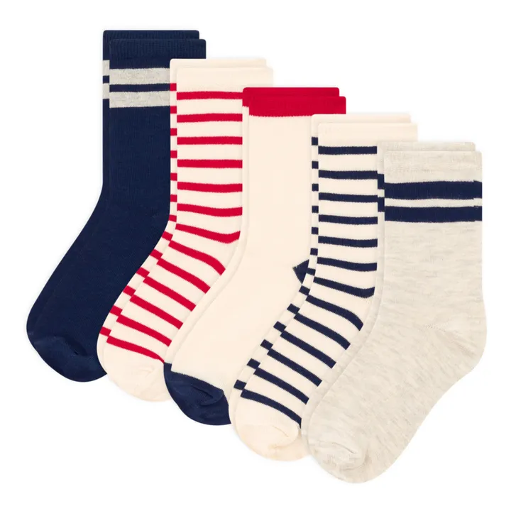 Petit Bateau Lot 5 Paires de Chaussettes Jersey | Ecru