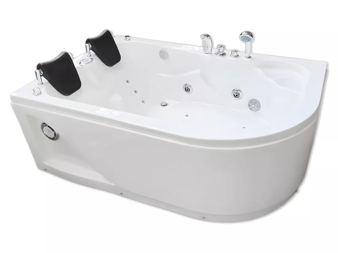 Baignoire Balnèo blanc 170 X 115 cm pour 2 personnes 15 jets – Tulip