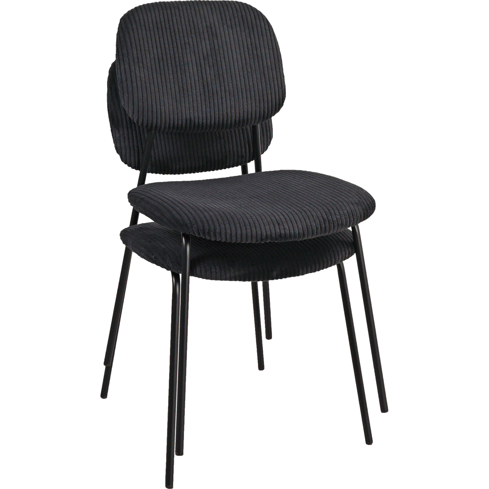 Stuhl Samy Cordstoff schwarz