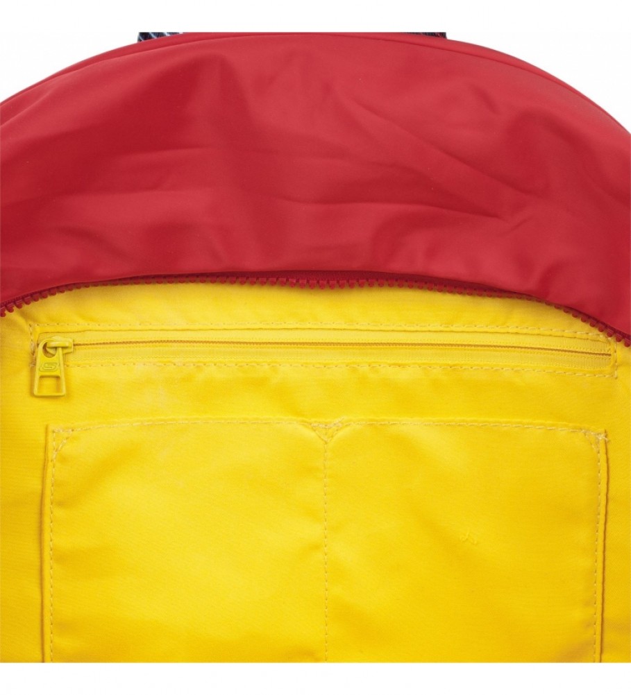 Mochila Skechers com bolso interno para tablet iPad S894 Vermelha - 30x46x15cm -