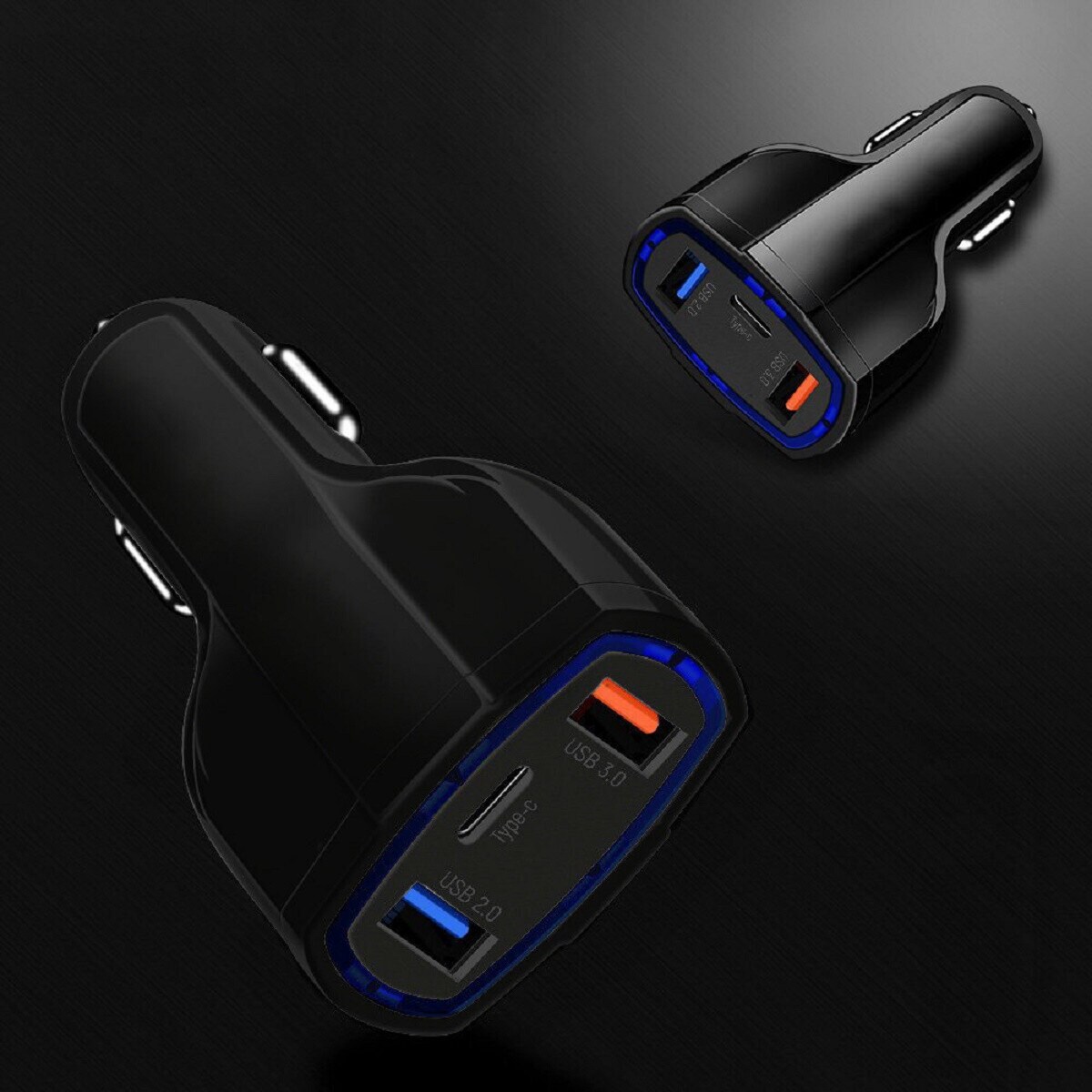 Autoladegerät USB x2 und USB C KFZ-Ladegerät