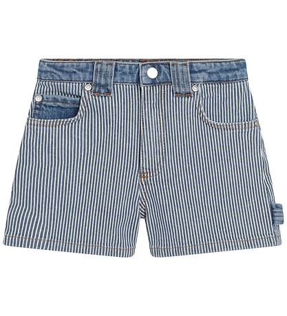 Little Marc Jacobs Jeansshorts - Blau/Weiß gestreift m. Pink
