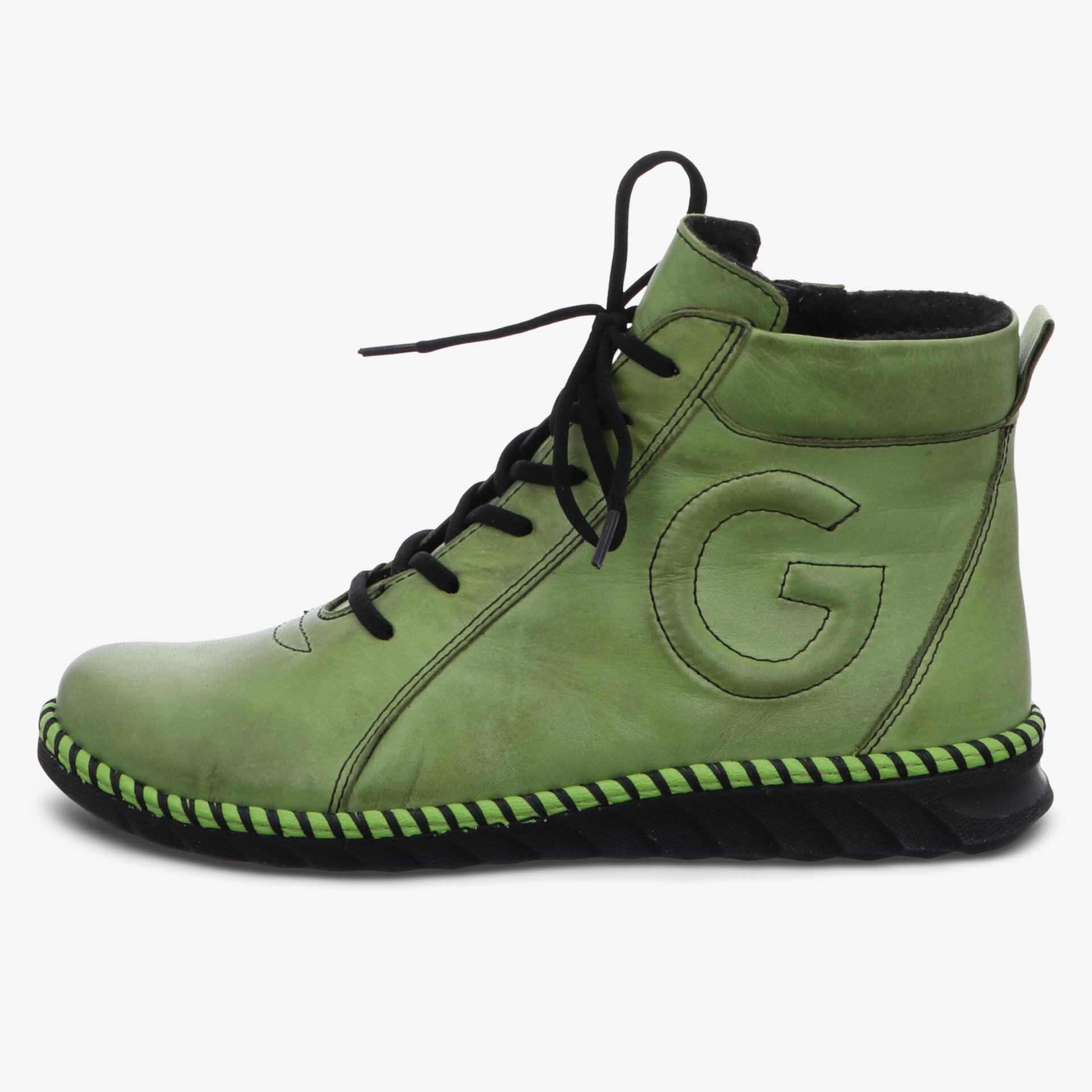 Gemini Damen Schnürstiefeletten grün