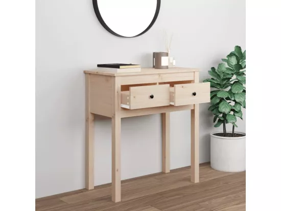 Table console 70x35x75 cm Bois massif de pin