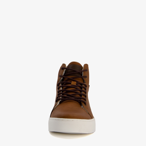 Blue Box hoge heren sneakers cognac