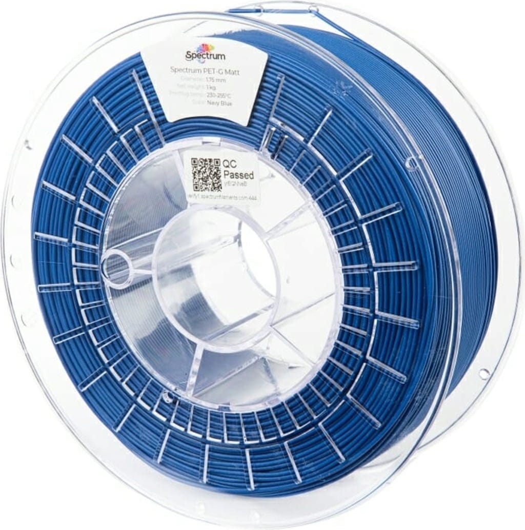 Spectrum  PET-G Matt Navy Blue, 1,75 mm / 1000 g    Modifiziertes PET-G mit matter Oberfläche