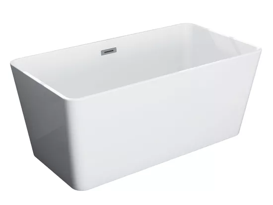 Baignoire îlot rectangulaire - 208 L - 150 x 75 x 55 cm - Blanche - Acrylique - SPICARA