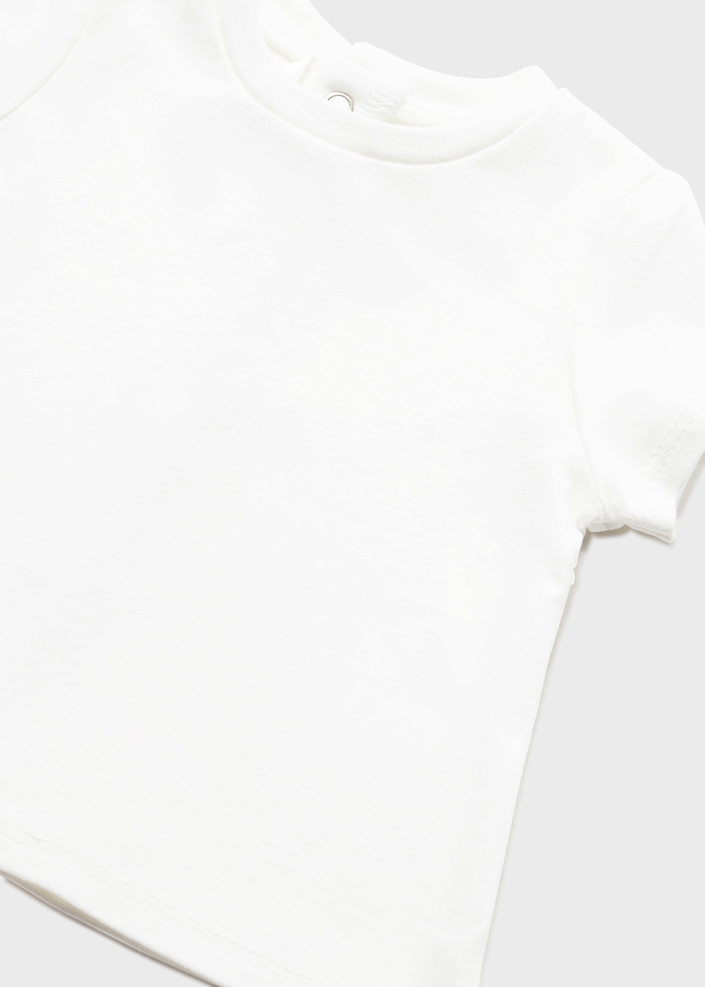 Conjunto de duas peças de malha de algodão sustentável para recém-nascidos.