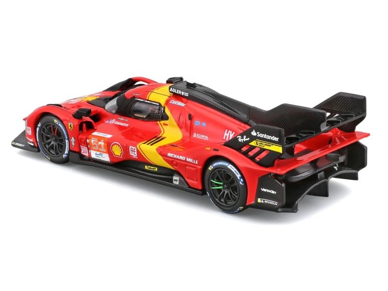 BBurago Ferrari Racing 499P LMH 2023 Rot 1:43 Sammlermodell im Massstab 1:43