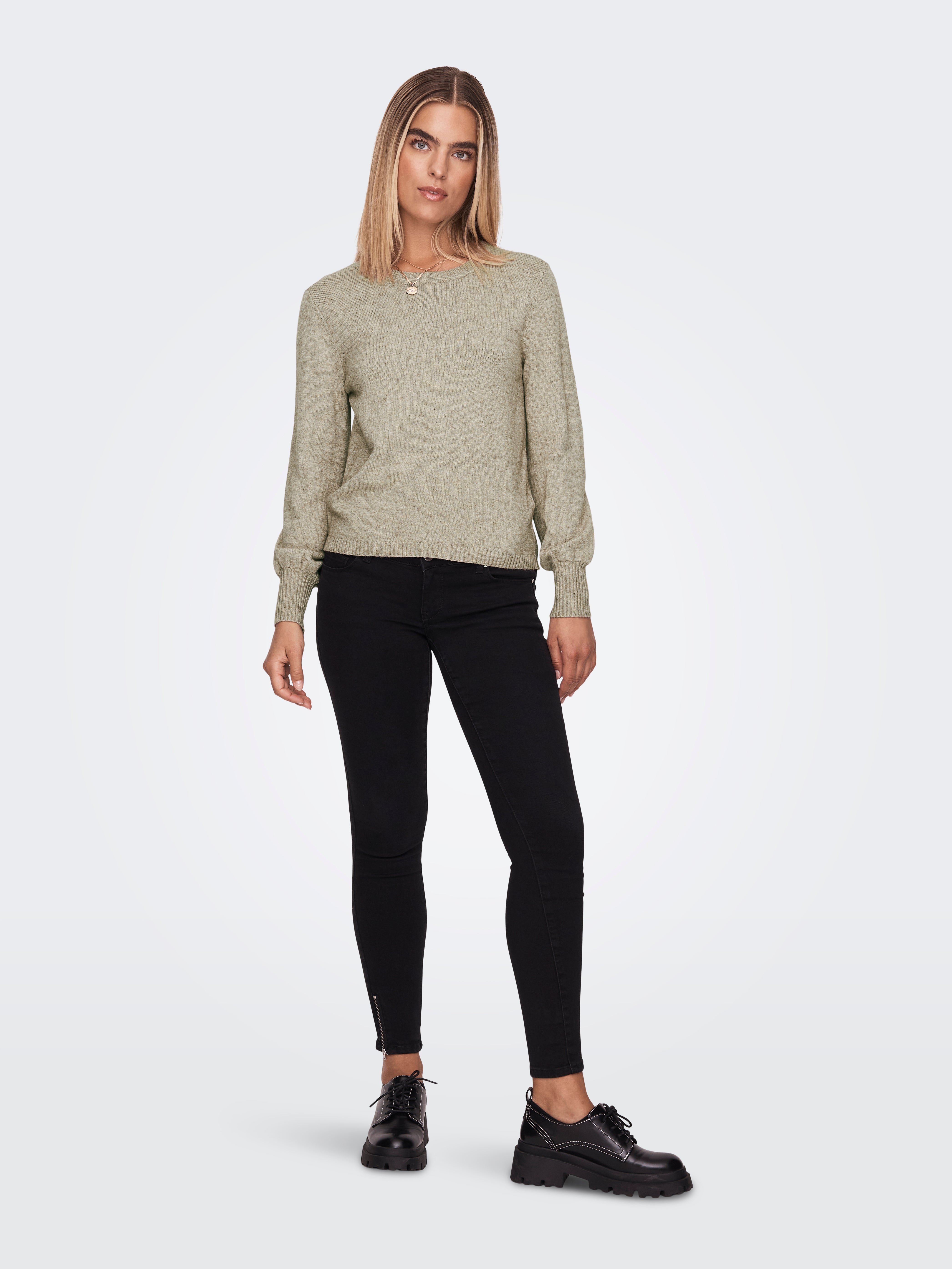 ONLLEVA Strickjacke Beige